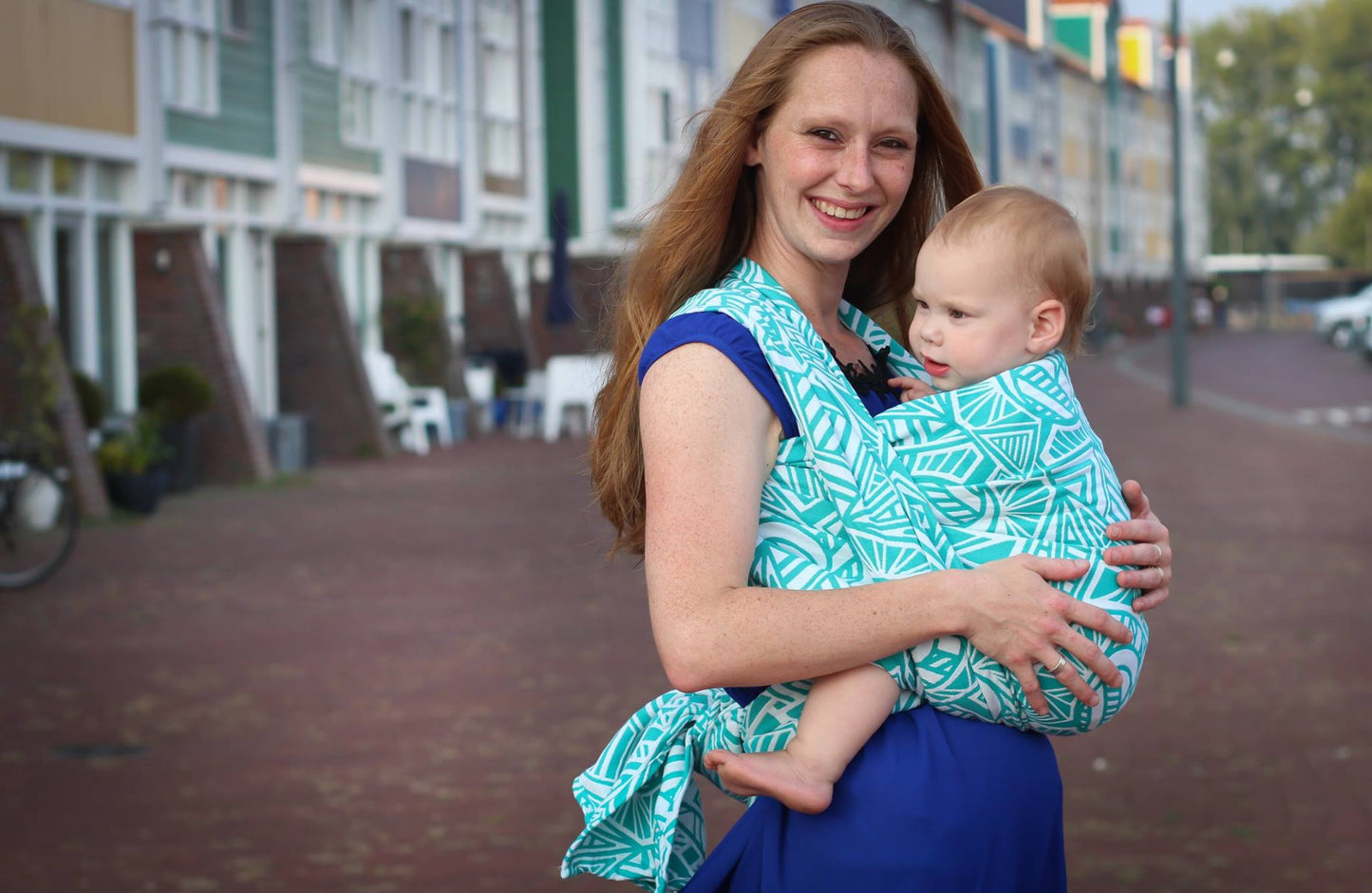 Yaro Woven Wrap - Repreve blends SALE-Woven Wraps-Yaro Slings-Yaro Urban Geo Contra Aqua-Green Repreve-7 (5.2 metres)-Koala Slings - FREE, fast UK shipping