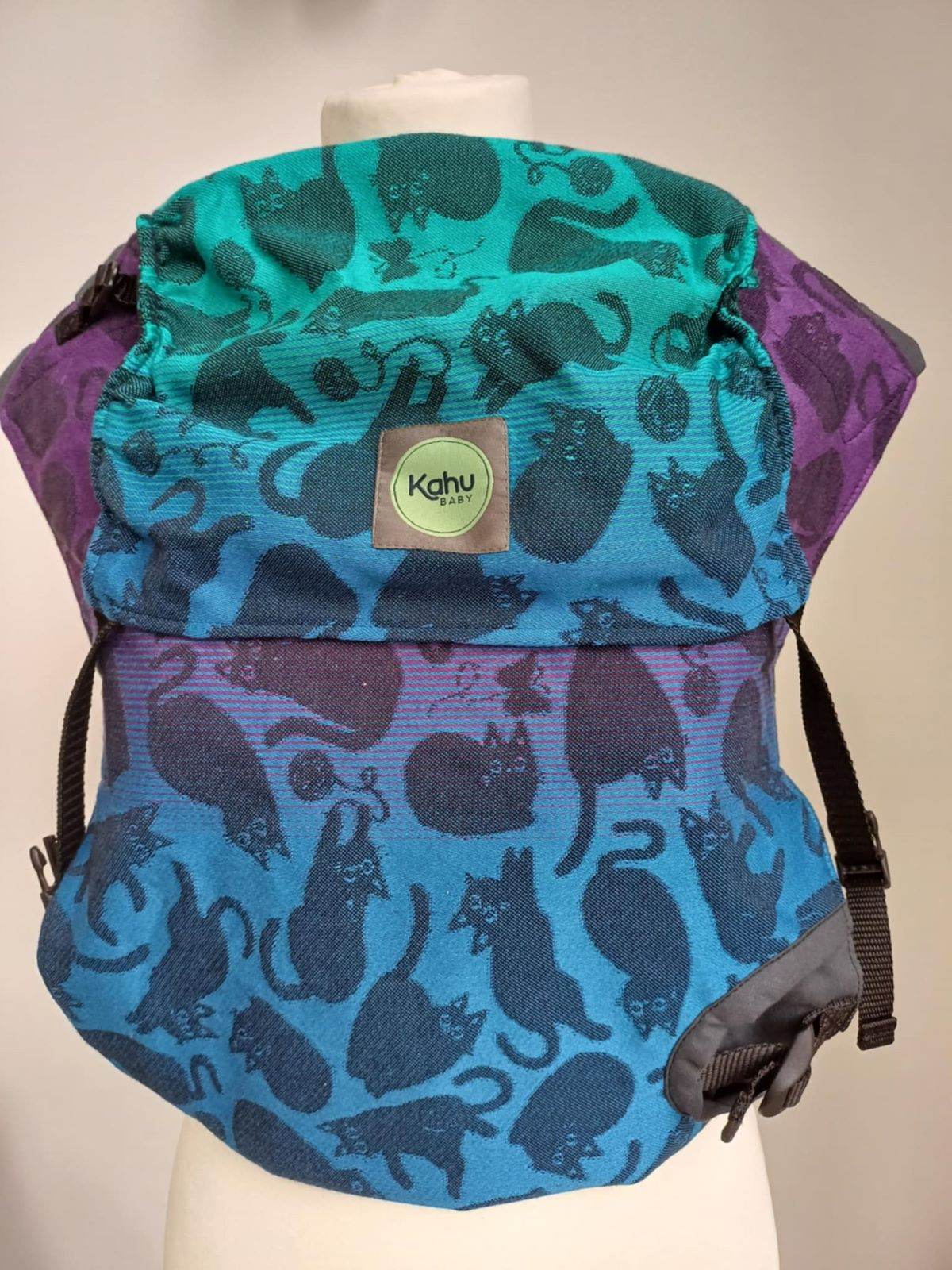KahuBaby and Yume collaboration carrier - Cutie Cats-Buckled carriers-KahuBaby-Koala Slings - FREE, fast UK shipping
