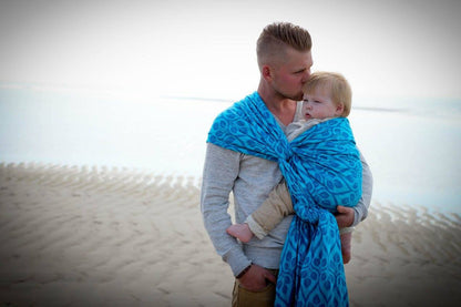 Yaro Woven Wraps - linen-Woven Wraps-Yaro Slings-La Vita Blue-Light Blue Linen-Size 2 (2.6m)-Koala Slings - FREE, fast UK shipping