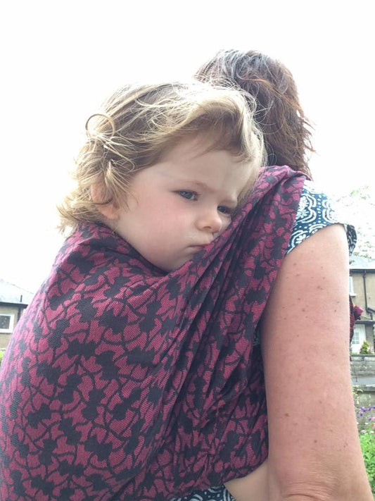 Yaro Woven Wraps - Ivy Fuchsia-Black limited edition-Woven Wraps-Yaro Slings-Size 6 (4.6m)-Koala Slings - FREE, fast UK shipping