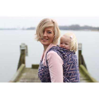 Yaro Woven Wraps - cotton La Vita-Woven Wraps-Yaro Slings-Yaro La Vita Navy Salmon-Size 3 (3.2m)-Koala Slings - FREE, fast UK shipping